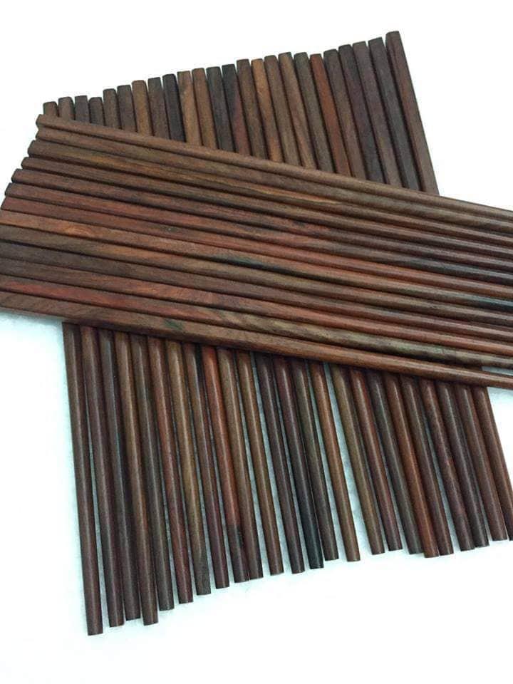 Bộ 10 Đũa ăn gỗ trắc đỏ đầu vuông