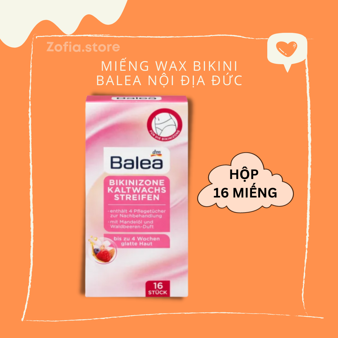 Miếng dán wax tẩy lông mặt ria mép lông mày Balea