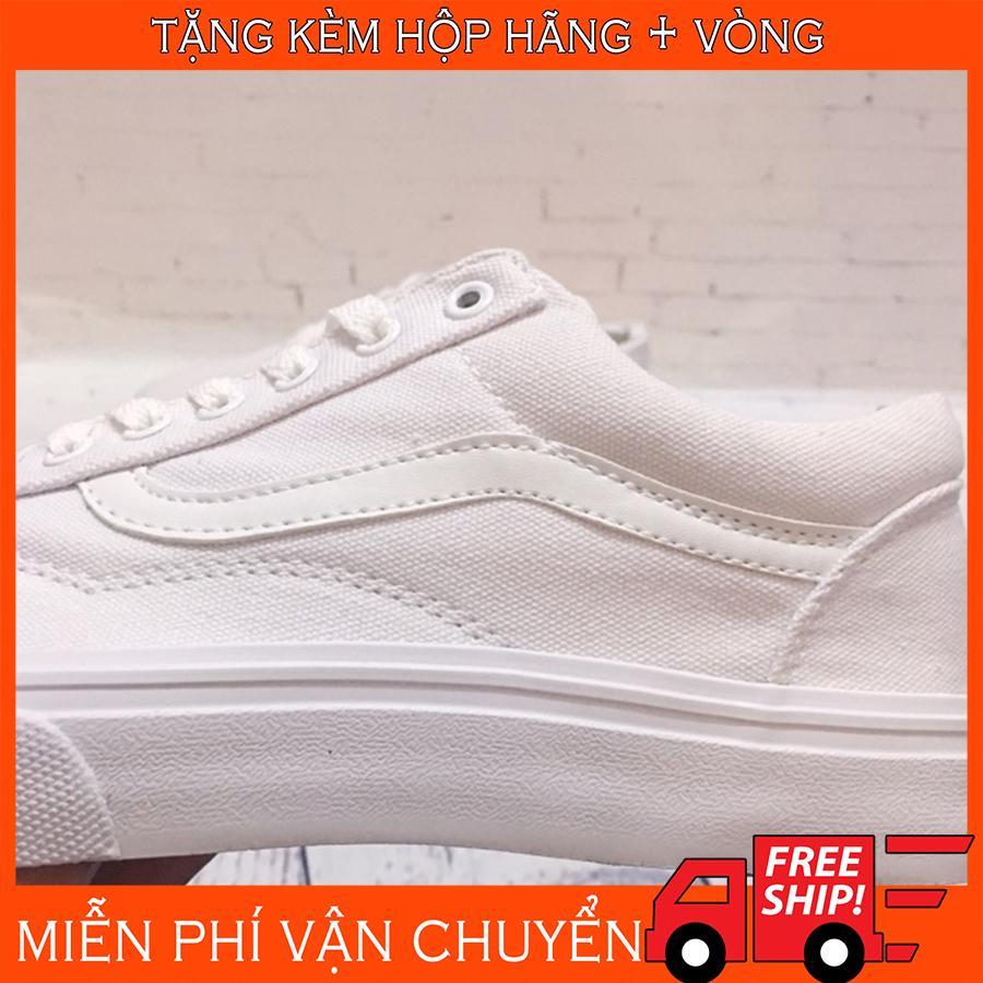 [CÓ KÈM HỘP] Giày Vans Trắng Old Skool (Thời Trang)