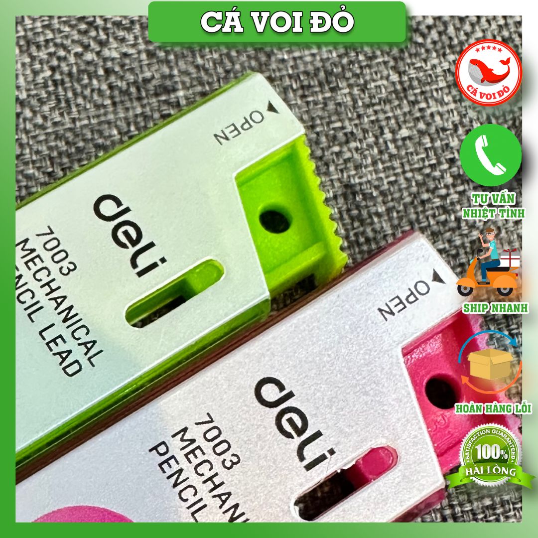 Hộp ngòi chì kim Deli 0.5mm/0.7mm