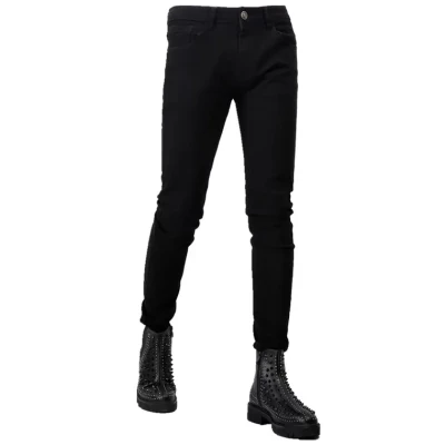 [HCM]Có size đại 28-37 Quần jean đen trơn co giãn ống côn dáng ôm body quần jean nam được yêu thích nhất