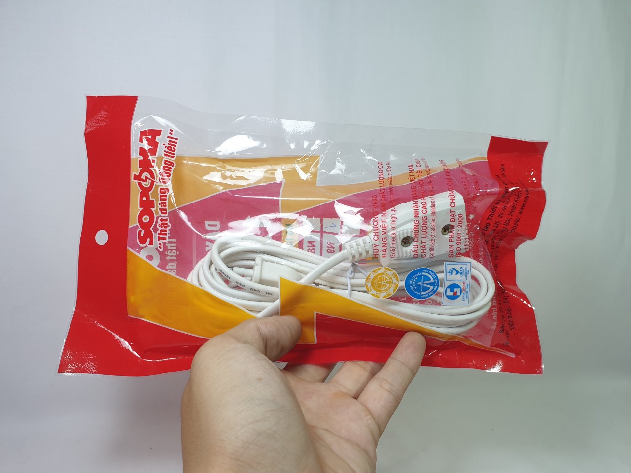 Dây điện nối có phích cắm, phích âm sopoka dây dài 3.9m-6.5m