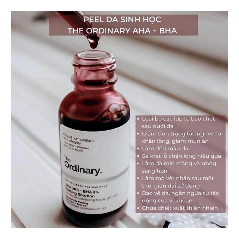 Tinh Chất Peel Da The Ordinary Aha 30%+Bha 2% Peeling Solution 30ml