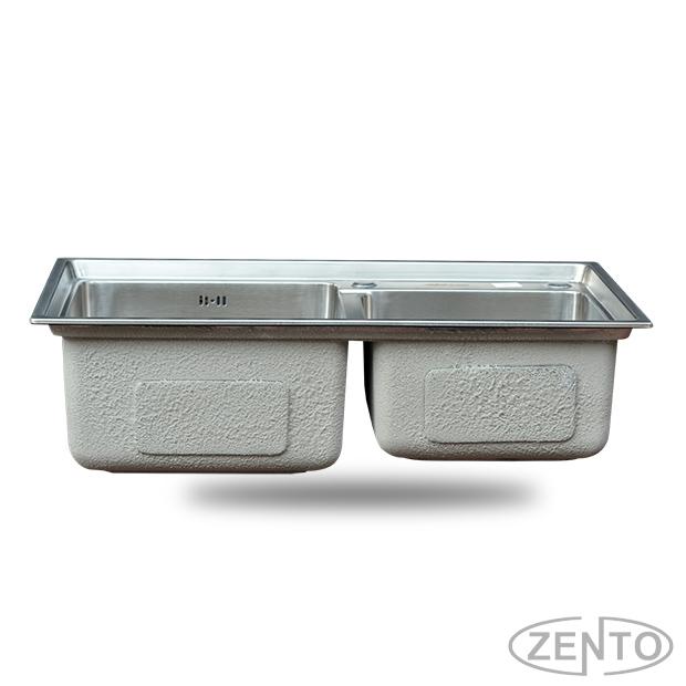 Chậu rửa bát inox 2 hố zento HD8045-304GM