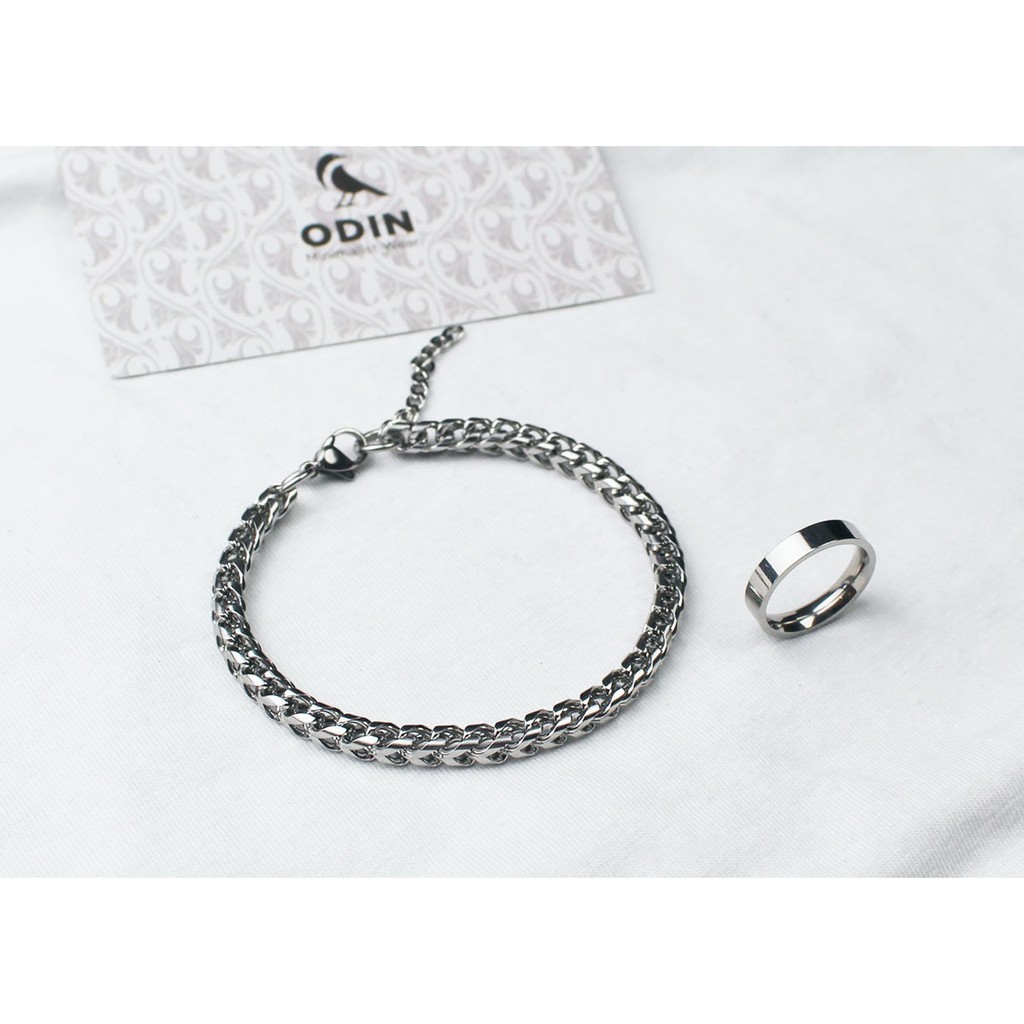 Vòng tay chain thép titanium - fin v2 - odin