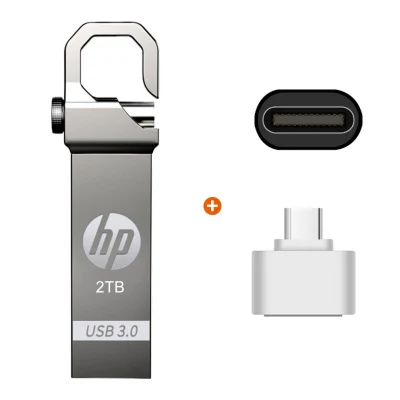 Bộ Nhớ Lớn Mini USB 3.0 1TB Di Động Lưu Trữ Dữ Liệu Truyền Nhanh U Đĩa, HP HP USB3.0 Tốc Độ Cao ​​Transmission Ổ USB Flash Dài Xe Mini Chống Nước Bằng Kim Loại 1TB Đĩa U Với Bộ Chuyển Đổi OTG