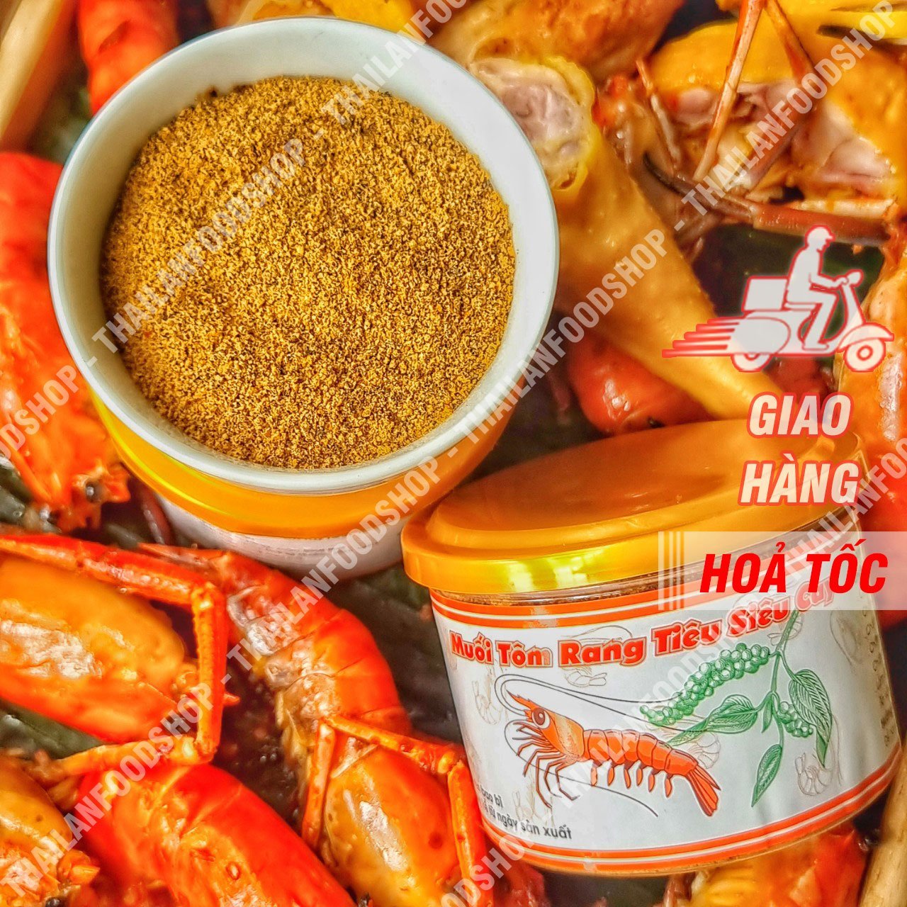 Muối Tôm Rang Tiêu Siêu Ngon - Lon 250gr