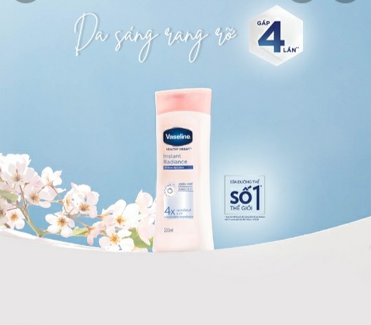 Sữa dưỡng thể Vaseline heathy white Instant Fair 200 ml