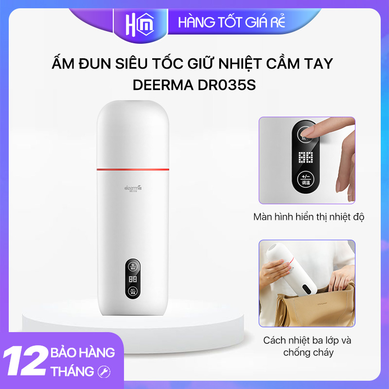 Bình đun nước giữ nhiệt deerma dr035s✅ điều chỉnh nhiệt độ nấu, giữ nhiệt lâu✅ hàng chính hãng