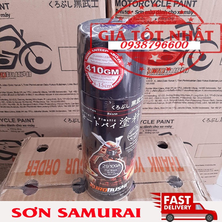 Sơn samurai combo màu đen nhám 109A-UCH210-128A