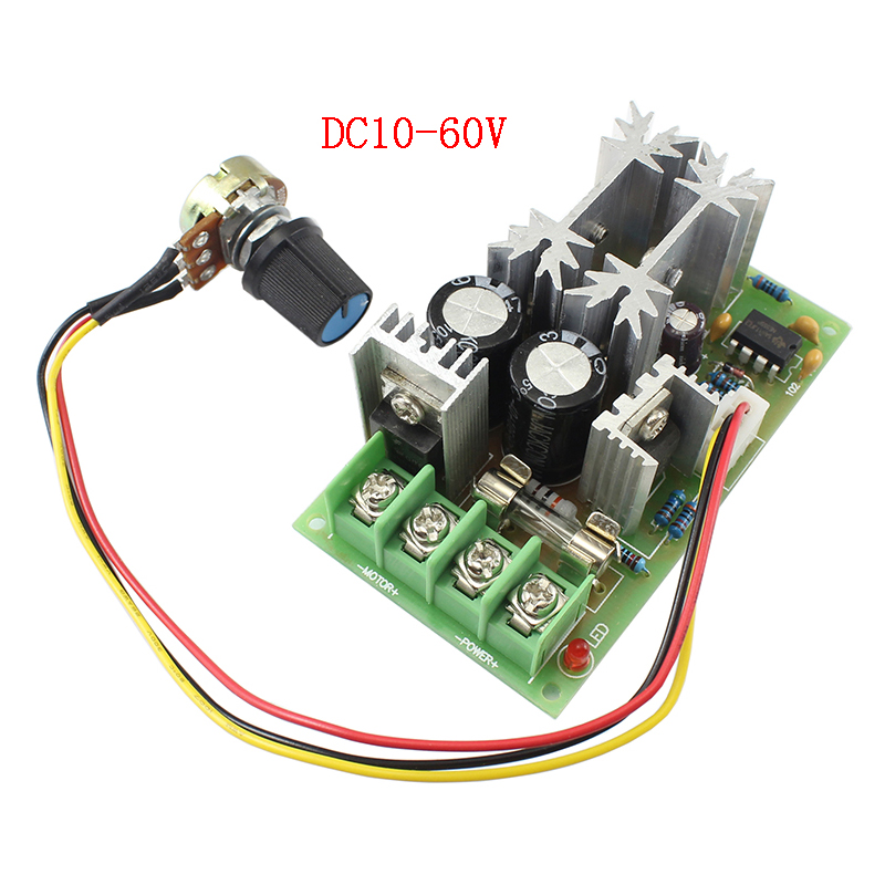DC 10-60V Motor Speed Control PWM Motor Speed Controller Switch 20A Current Voltage regulator High Power Drive Module