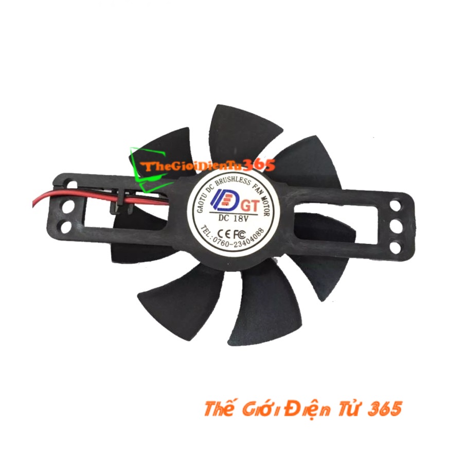 Quạt tản nhiệt bếp từ bếp hồng ngoại 18vdc 7 cánh sải 110mm