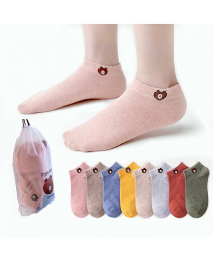 1 Đôi Tất Gấu Brown Cổ Ngắn -  Chất Lượng Cao