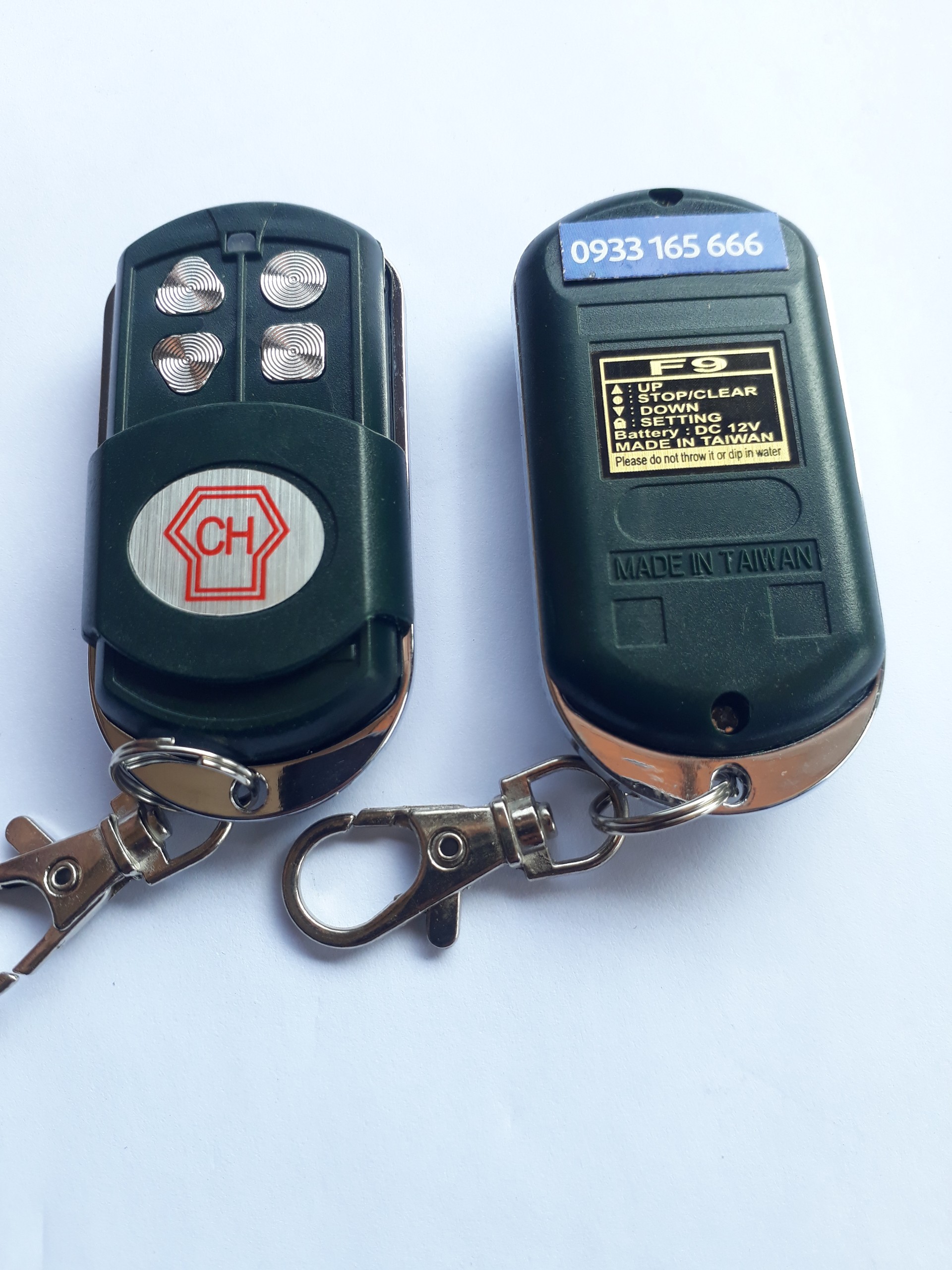 Remote Tay điều khiển cửa cuốn CH F9 mã nhảy đèn đỏ đài loan - Có hướng dẫn cài đặt