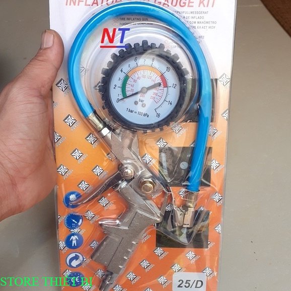 Đầu bơm hơi có đồng hồ đo áp suất store thiết bị