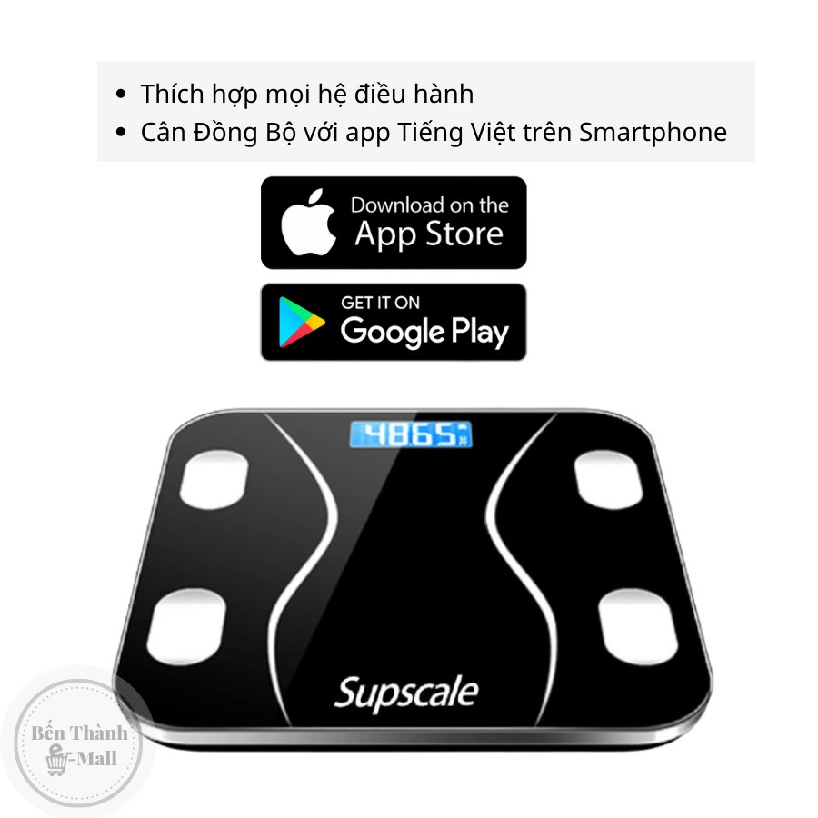 Cân Điện Tử Sức Khỏe Thông Minh Kết Nối Điện Thoại Đo Chỉ Số Sức Khỏe Kiểm Soát Ăn Uống, Hoạt Động Thể Thao