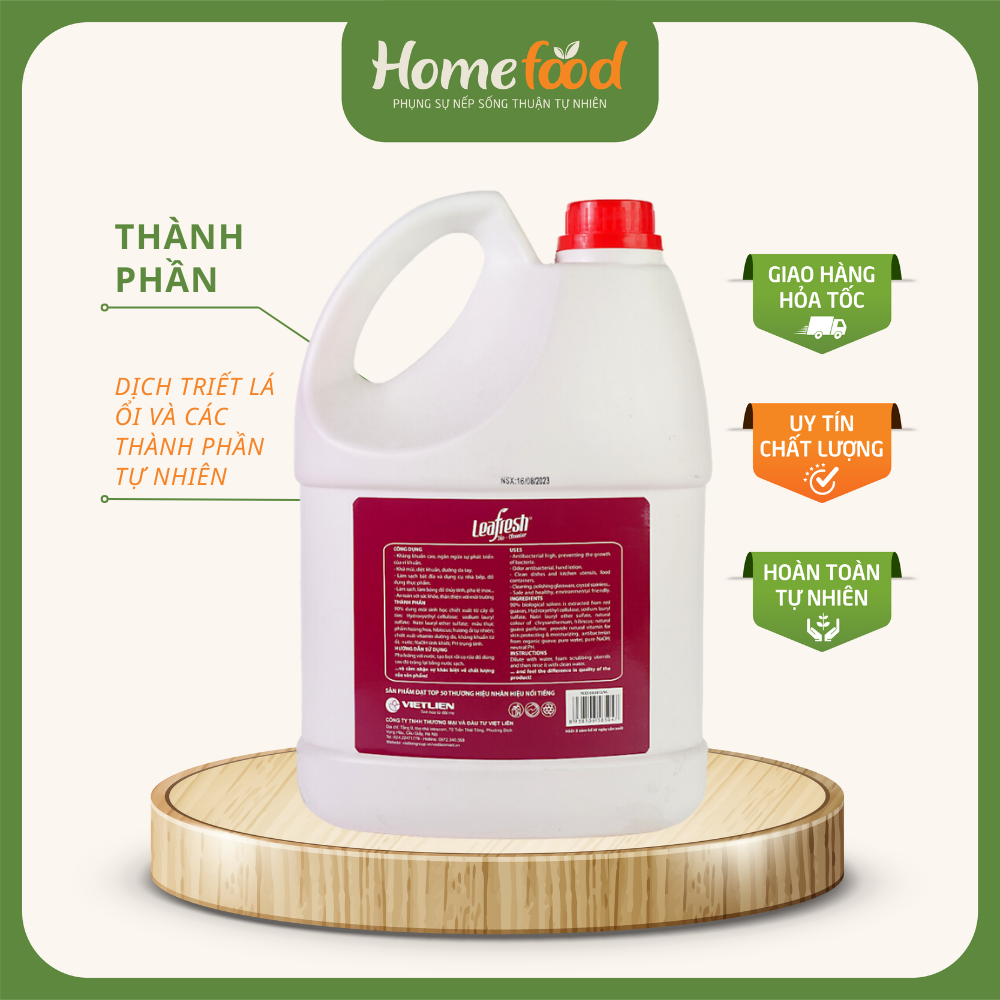 Nước rửa chén sinh học Leafresh/ Nước rửa bát tự nhiên không hóa chất