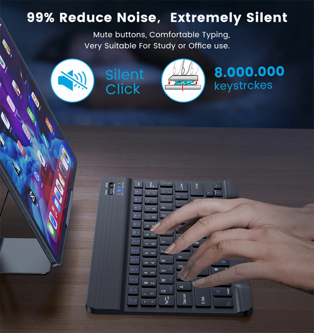Bluetooth Wireless Keyboard Mouse For Android IOS Samsung Tablet For Air Pro Mini Russian Korean Keyboard