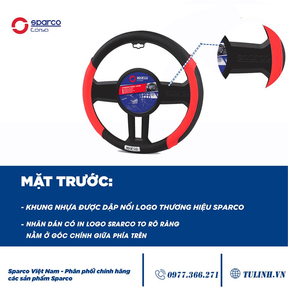 Bọc vô lăng chính hãng SPARCO 1117BK