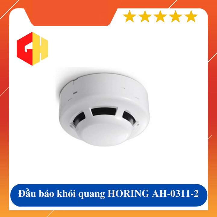Đầu báo khói quang 2 dây 24V HORING AH-0311-2 có tem kiểm định,dùng với tủ và hệ thống báo cháy