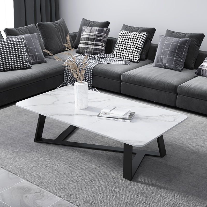Bàn Trà Sofa Chữ Nhật Mặt Đá Ceramic Corina