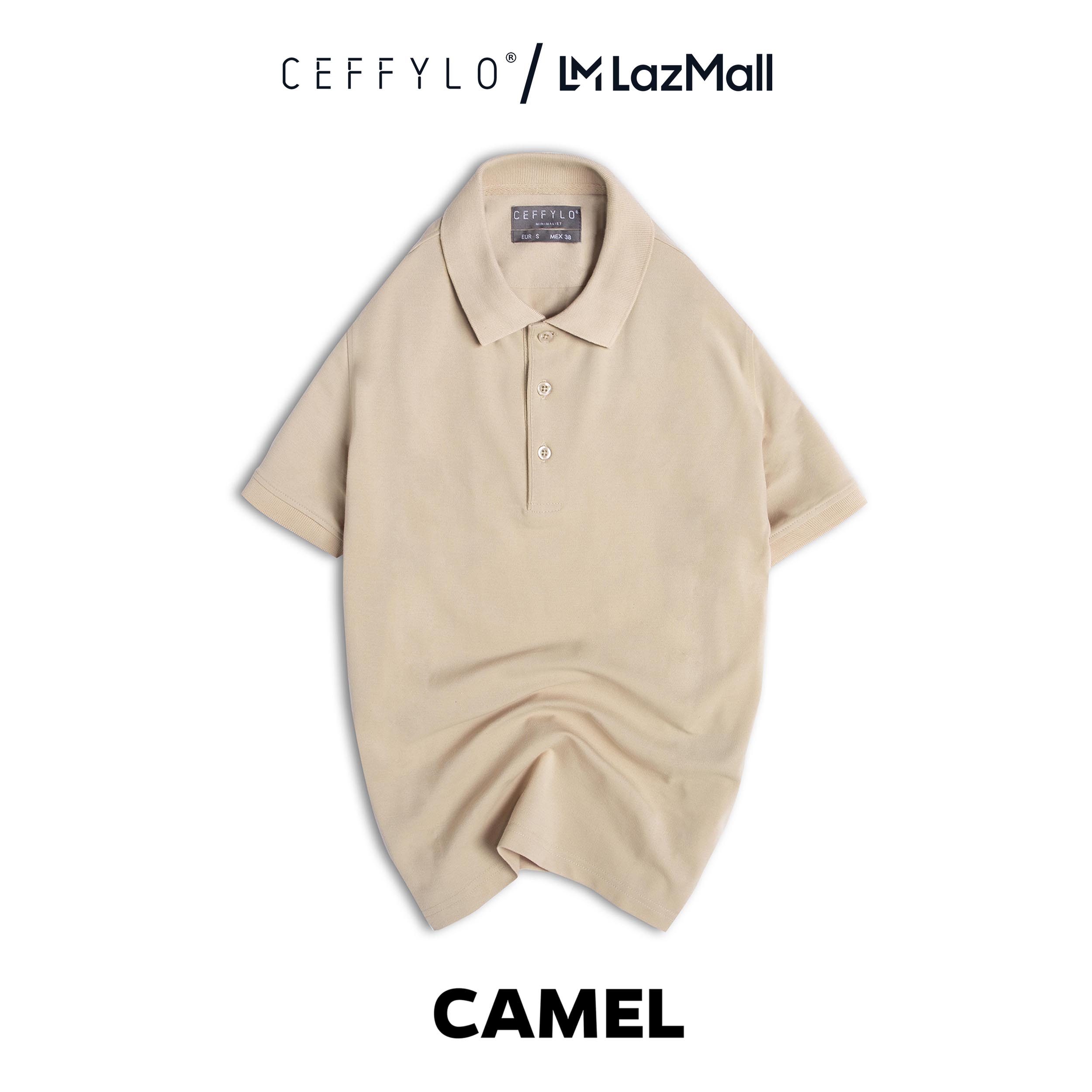 Áo Polo Camel Trơn Basic vải cotton mềm mịn CEFFYLO