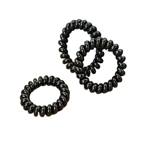 [HÀNG CÓ SẴN]Combo 5 dây cột tóc lò xo màu đen bằng nhựa thời trang