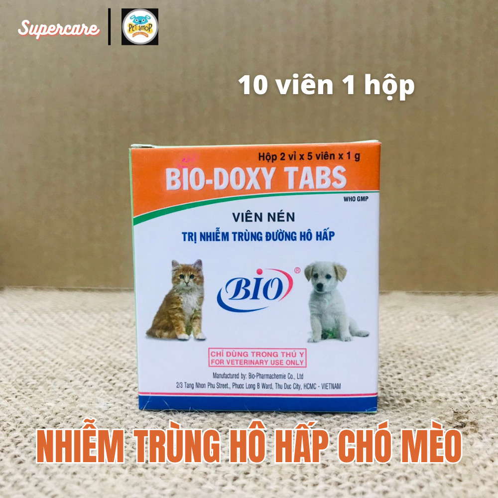 Doxy Tabs Nhiễm Trùng Đường Hô Hấp Chó Mèo (10 Viên)