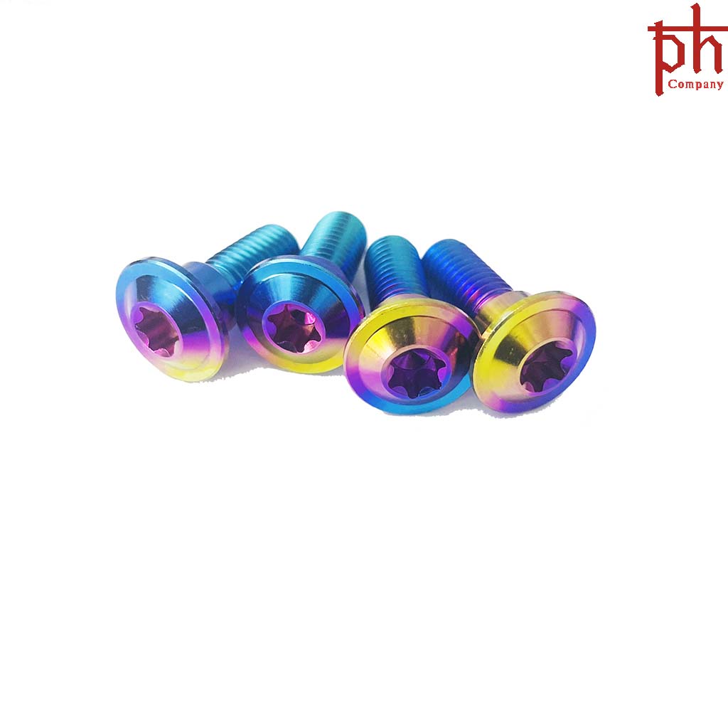 Ốc Titan GR5 8li23 Gờ Cầu Vồng Gắng Đĩa Ex150/Winner/Sonic/Satria/Raider.-PHS