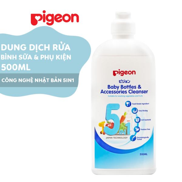 Dung dịch súc rửa bình sữa & phụ kiện Pigeon 500ml