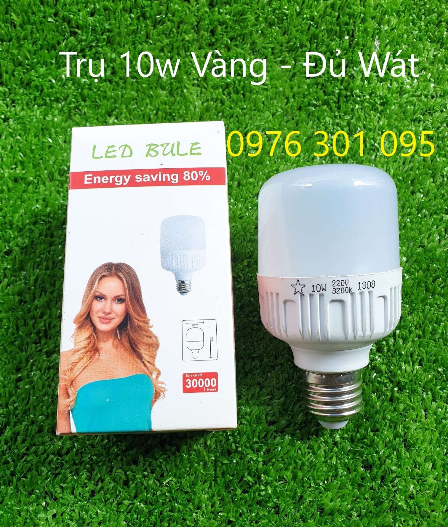 [COMBO 2] Bóng Đèn Led Trụ 10w (Trắng - Vàng)