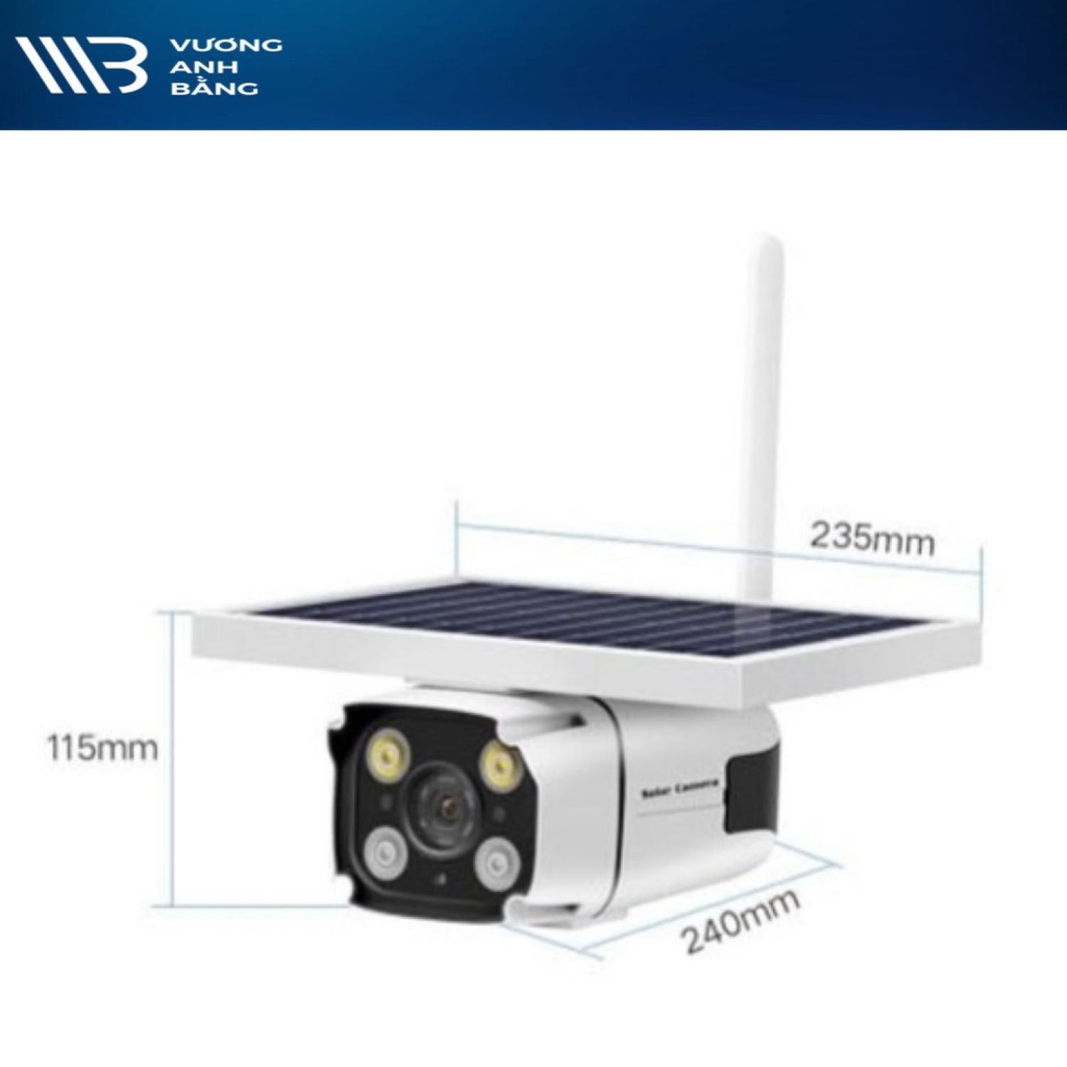 Camera năng lượng mặt trời YN88-4G Thân cố định sử dùng Sim 4G ko cần
