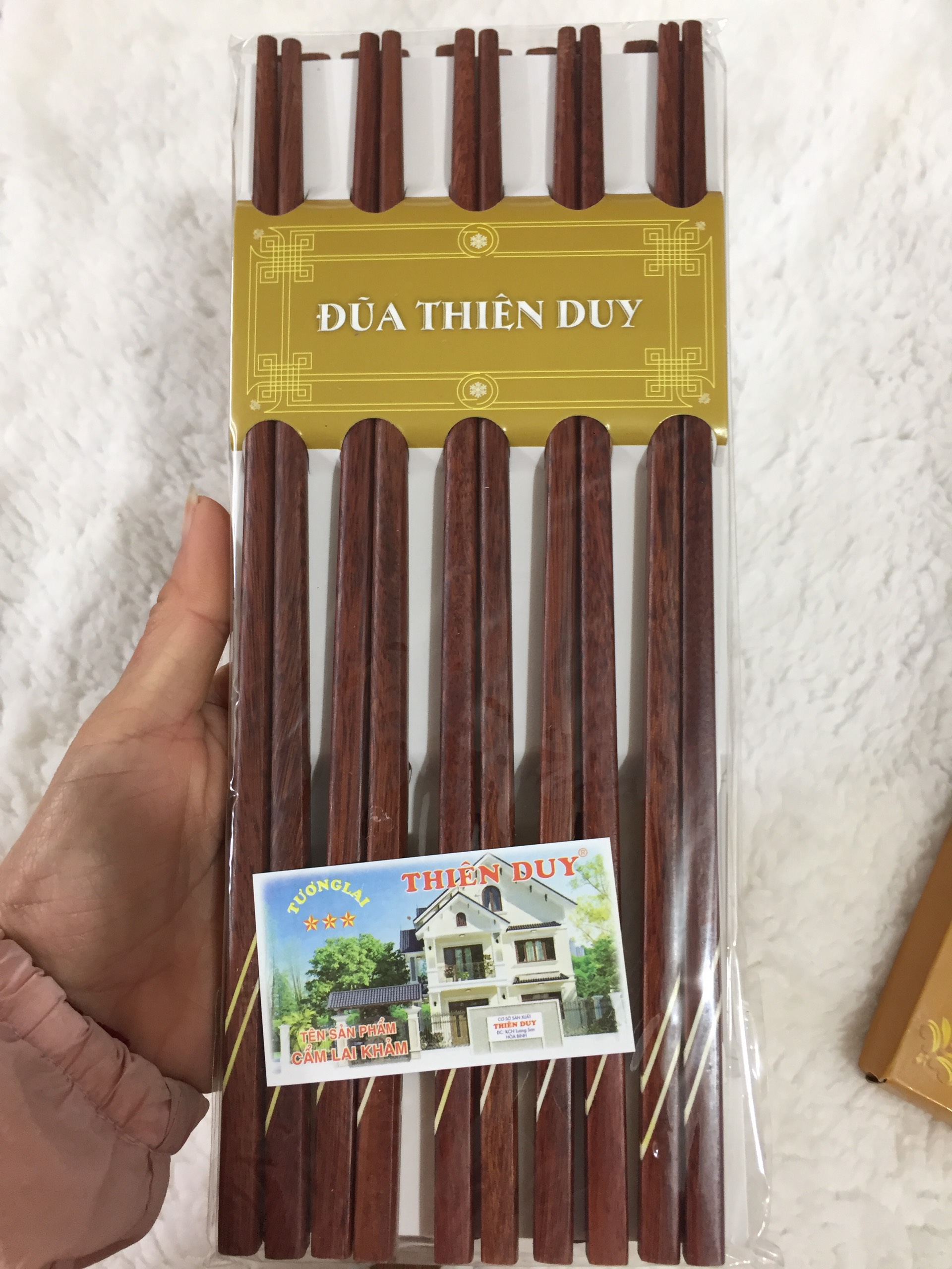 Đũa gỗ khảm cao cấp Thiên Duy