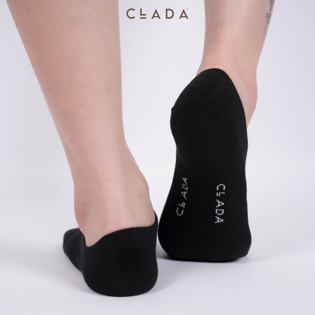 Tất Lười Cotton CLADA Essential - Đen