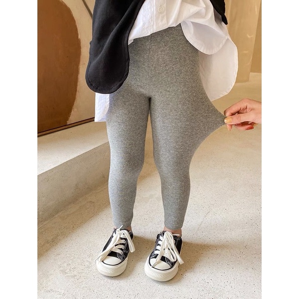 SET 4 QUẦN LEGGING DÀI CHO BÉ (4 màu đen, ghi, hồng, trắng)