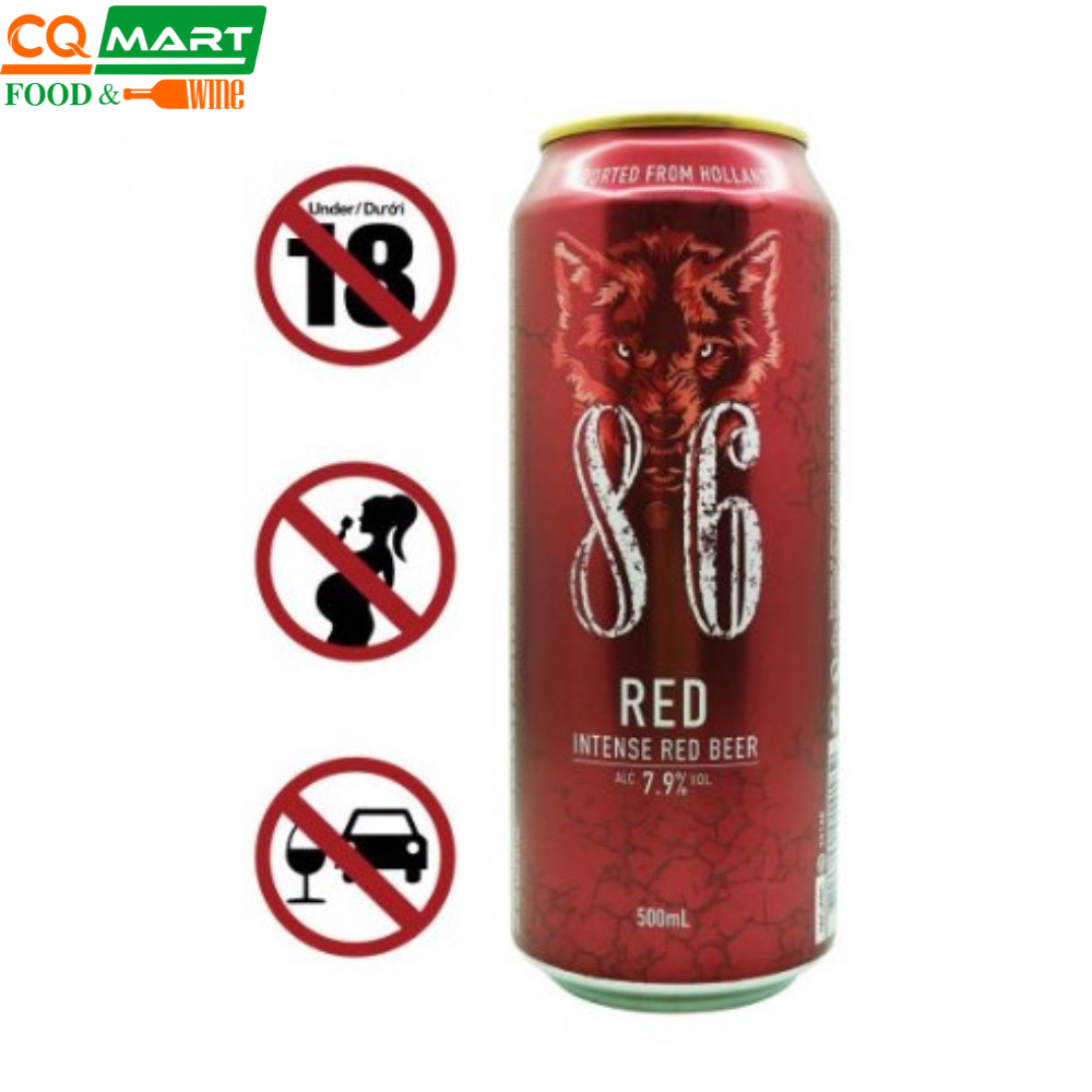 Bia 8.6 RED 7.9% Lon 500ml
