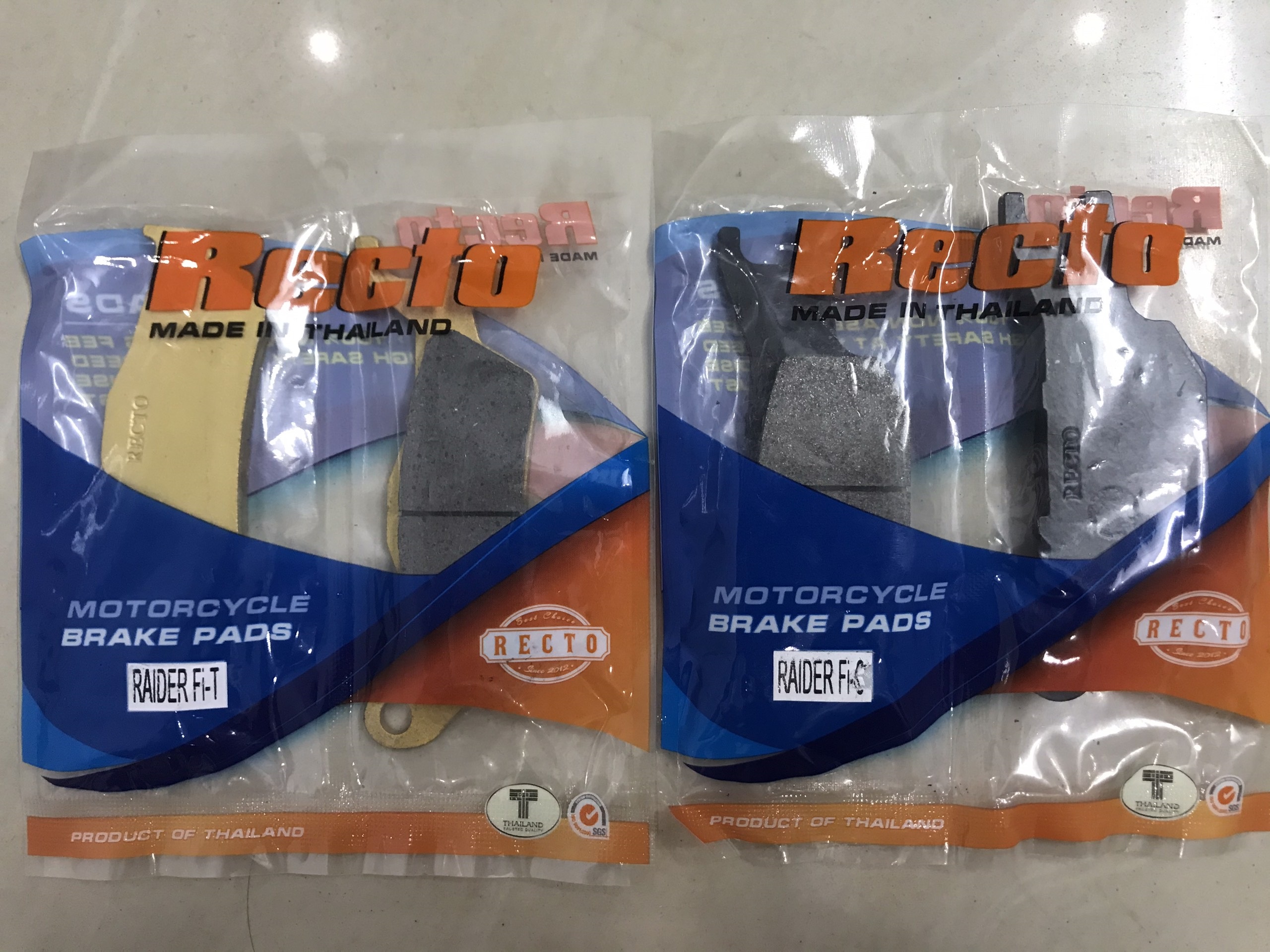 Bộ bố thắng đĩa sau Recto cho Raider FI - Satria150 (má phanh)