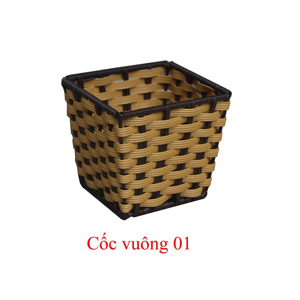 Giỏ Đựng Giấy Ăn Giả Mây Hình Vuông