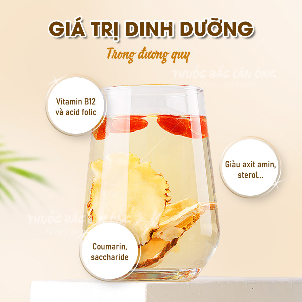 Đương quy thái lát 500g, quy phiến mỏng, khô, thơm, sạch. - Lãn Ông