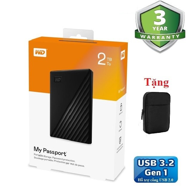 [HCM]Ổ CỨNG DI ĐỘNG WD MY PASSPORT 2TB (NEW 2019)