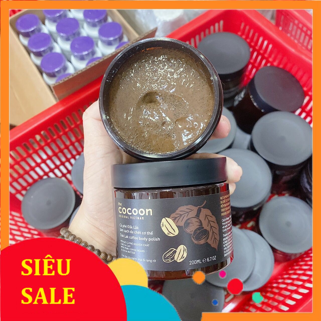Tẩy tế bào chết cà phê cocoon đắk lắk 200g mềm mịn da , trắng sạch , đều màu da