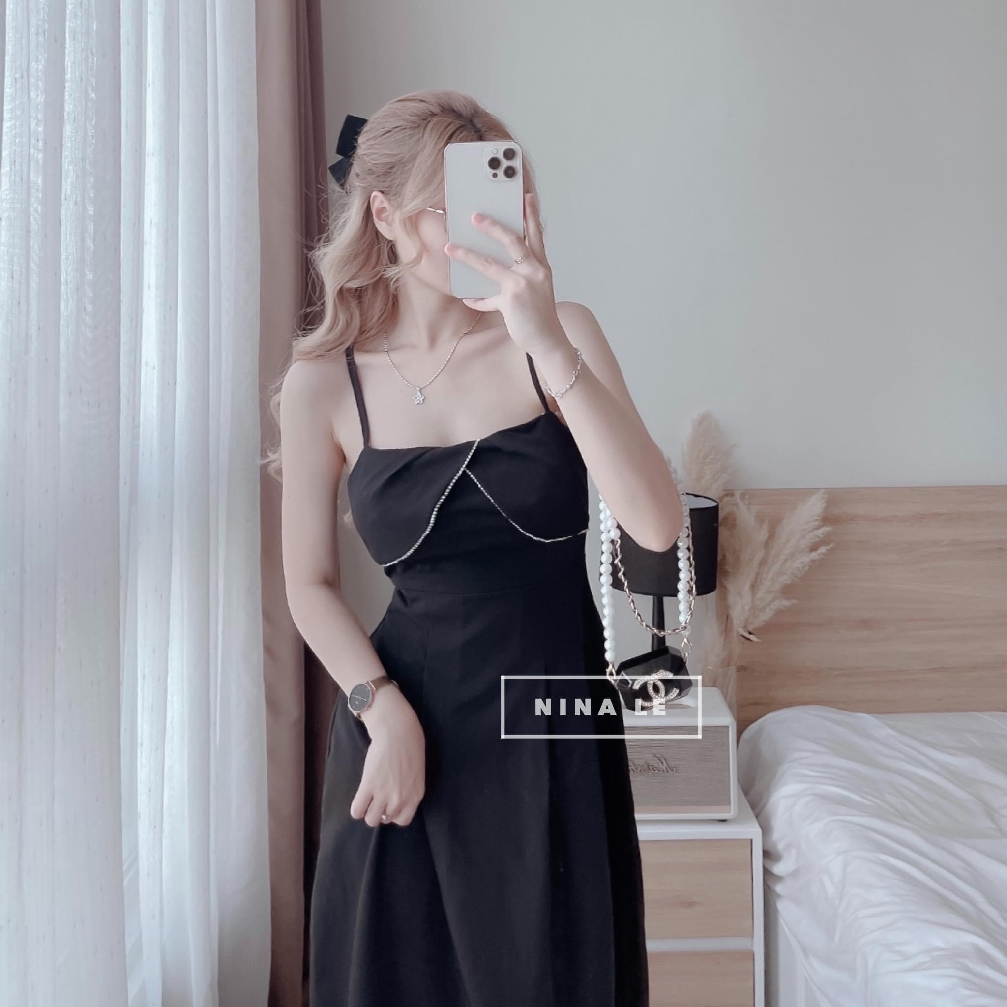 Siêu phẩm váy maxi 2 dây phối viền 😍😍😍 Một em váy siêu xinh và cực sáng da 🎉🎉🎉🎉-LĐ