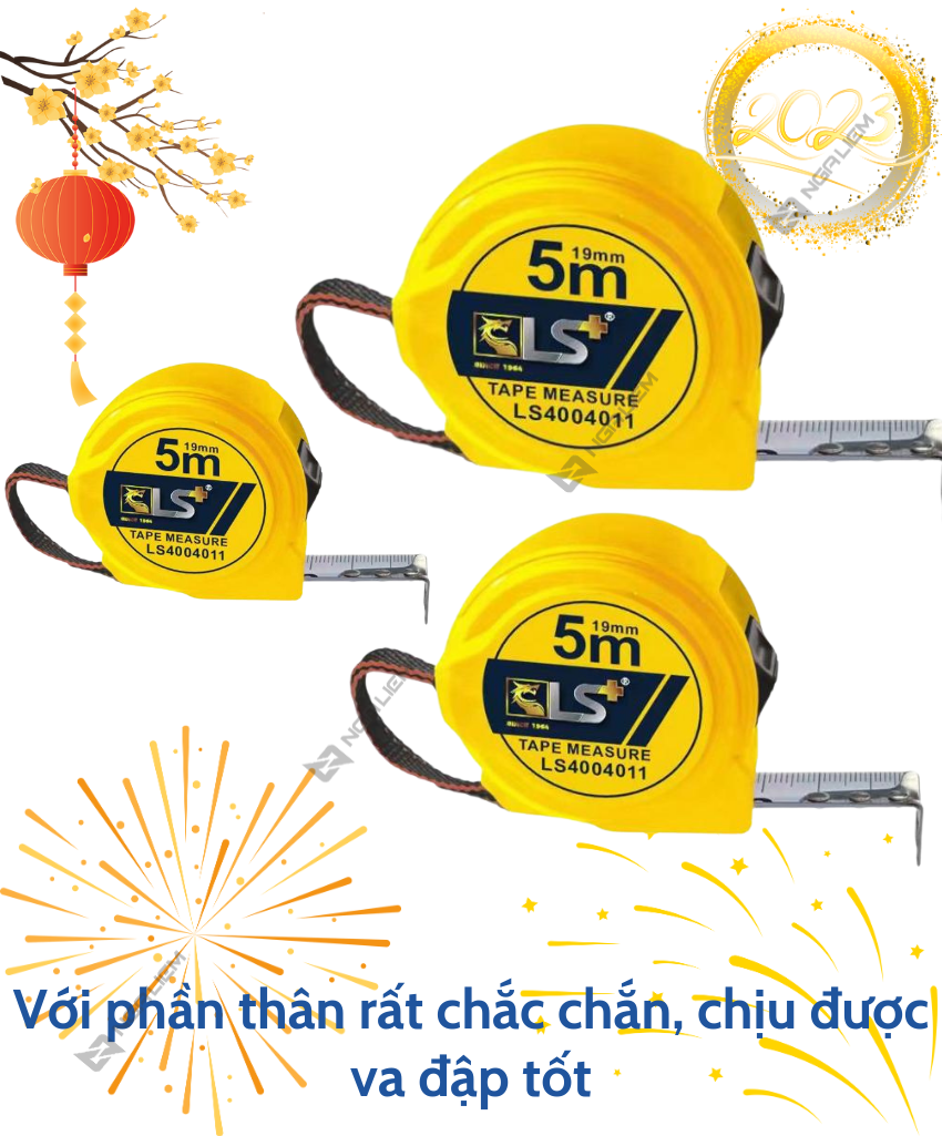 Thước vàng & xanh 2 mặt LS+