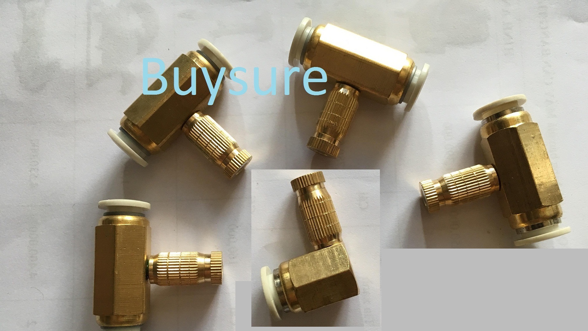 Bộ 5 nối béc phun sương bằng đồng cao cấp( 4 giữa + 1 cuối )
