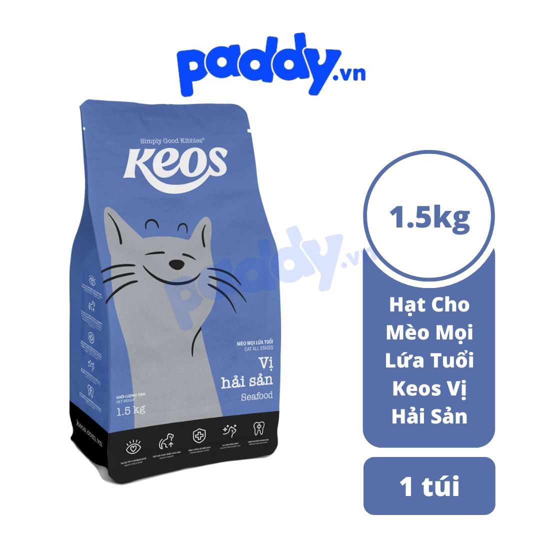 Thức Ăn Hạt Cho Mèo Mọi Lứa Tuổi Keos