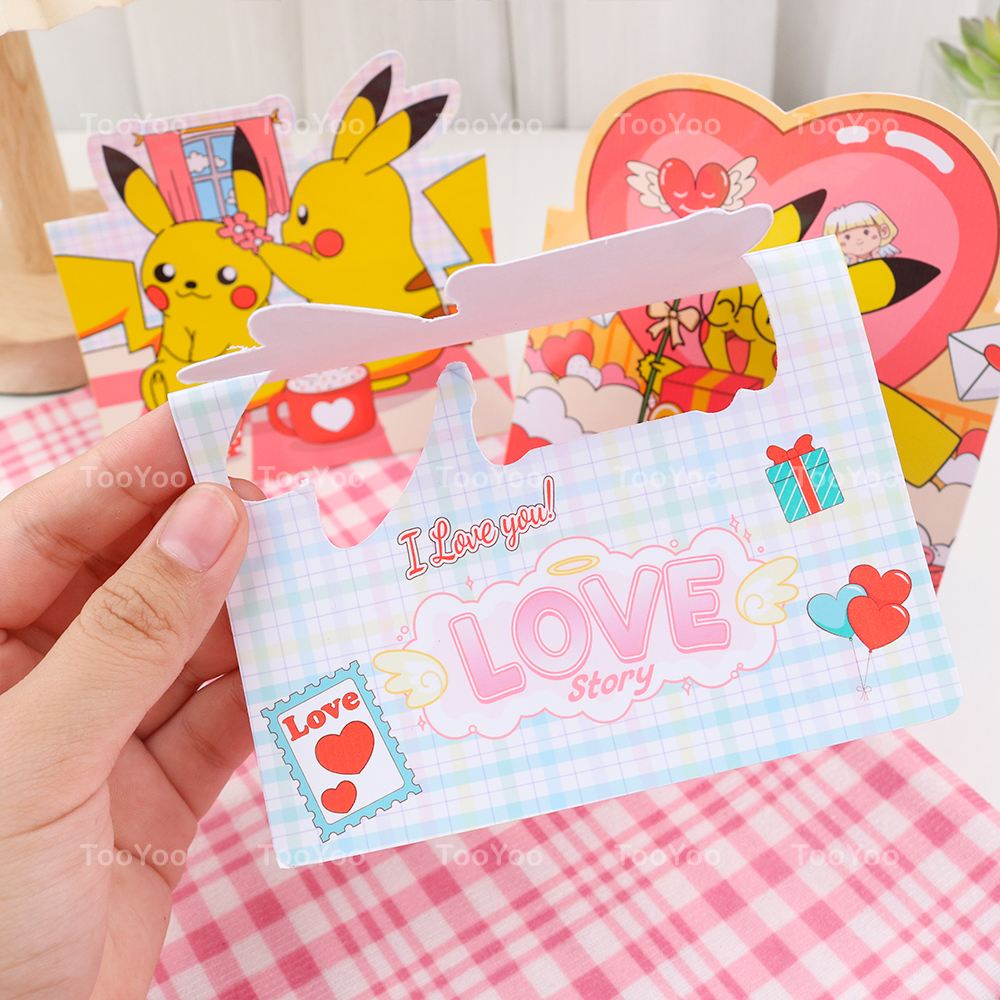 Thiệp tình yêu Pikachu dễ thương cute PK0115