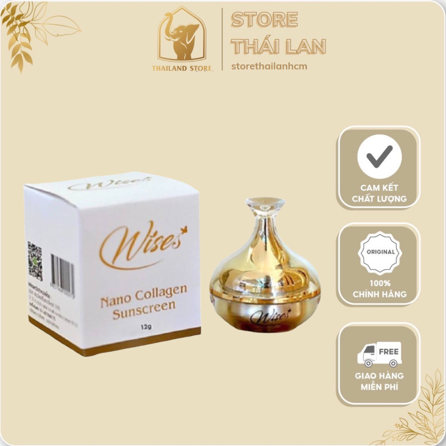 Kem chống nắng Wise Nano Collagen thái lan