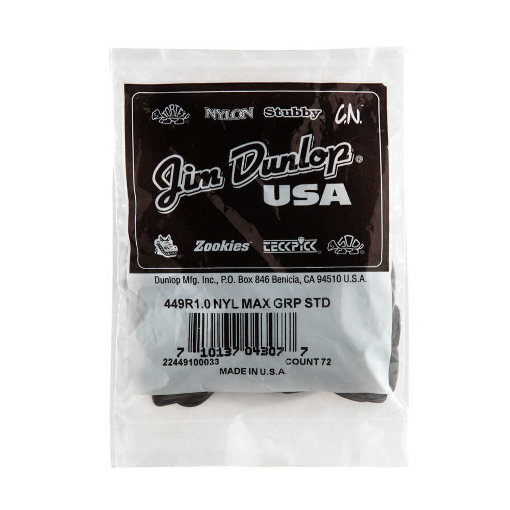 Pick, phím gảy đàn guitar Dunlop Max Grip sần chống trơn 449R