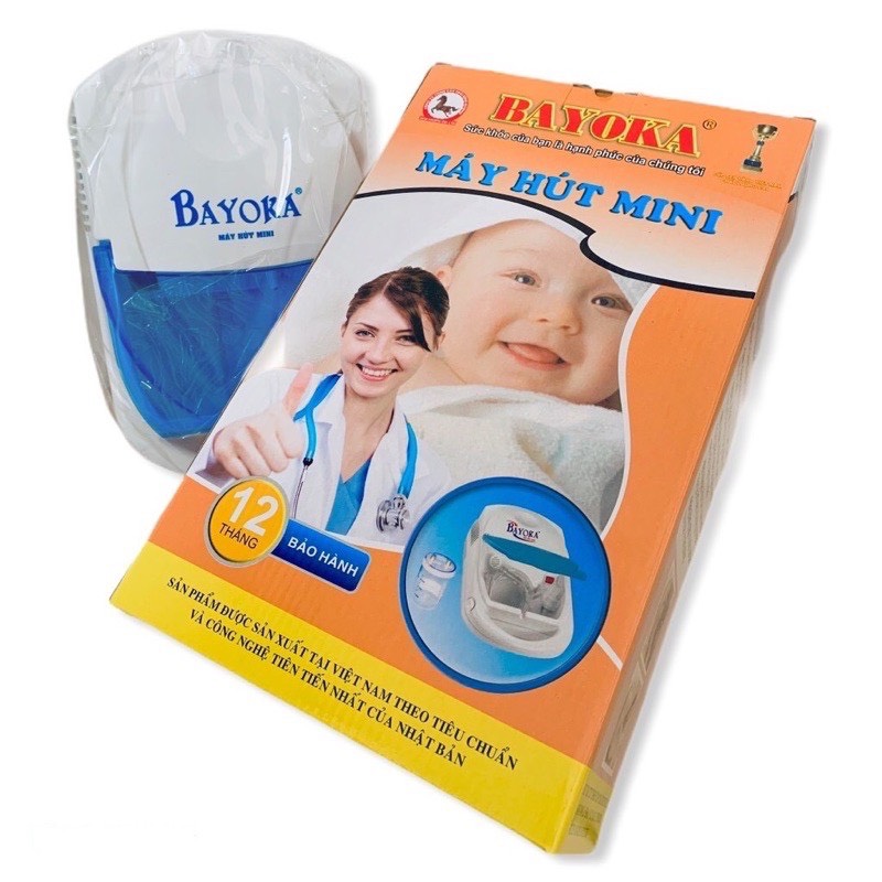 Máy hút mũi trẻ em mini Bayoka VN (tặng kèm 2 đầu hút mũi)