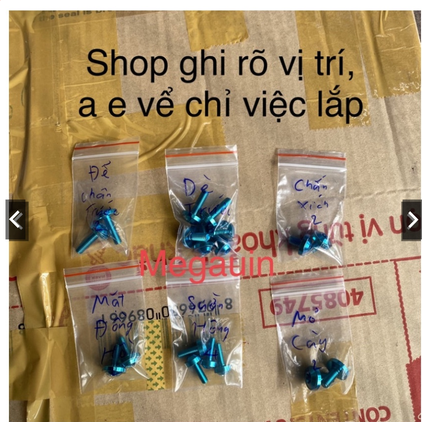 Combo 26 ốc gr5 titan dán áo winner x (v2 + v3)